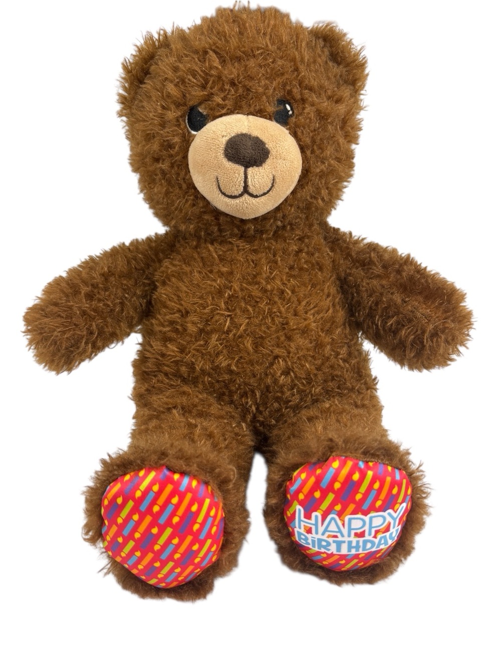Build A Bear Workshop Brown Happy Birthday Teddy Bear with Red Feet